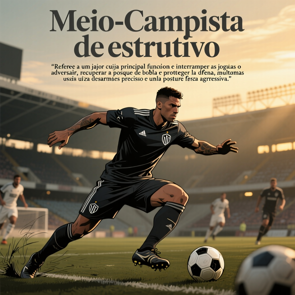 Meio-campista destrutivo refere-se a um jogador cuja principal função é interromper as jogadas do adversário, recuperar a posse de bola e proteger a defesa, muitas vezes utilizando desarmes precisos e uma postura física agressiva.