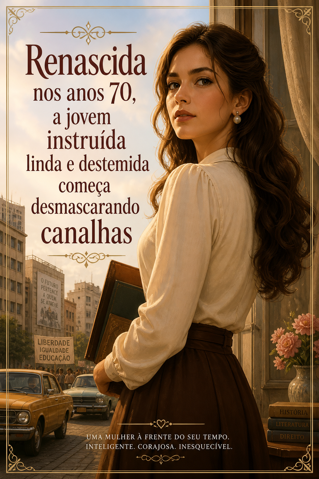 Renascida nos anos 70, a jovem instruída linda e destemida começa desmascarando canalhas